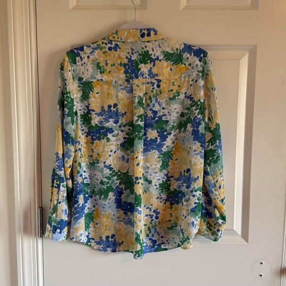 Investments Petites Size Medium Floral Blouse - Picture 5 of 7